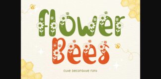 Flower Bees Font Poster 1