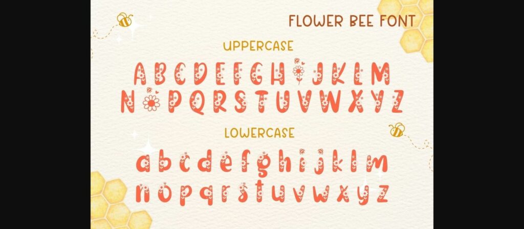 Flower Bees Font Poster 8