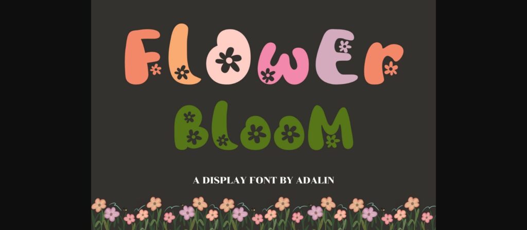 Flower Bloom Font Poster 3