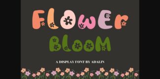 Flower Bloom Font Poster 1