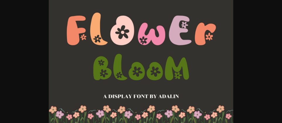 Flower Bloom Font Poster 1