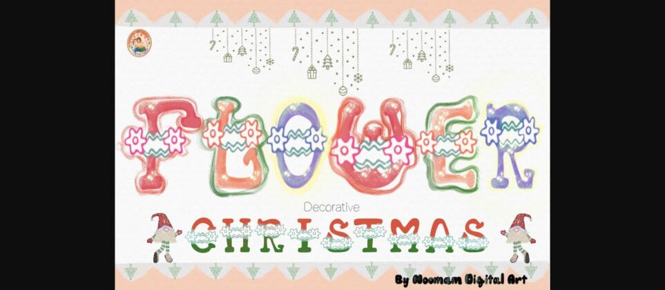 Flower Christmas Font Poster 3