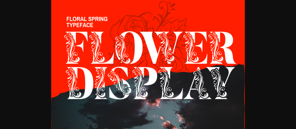 Flower Display Font Poster 3