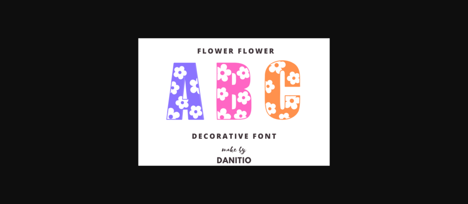 Flower Flower Font Poster 3