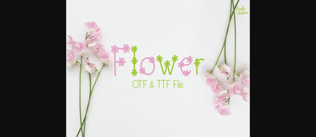 Flower Font Poster 3