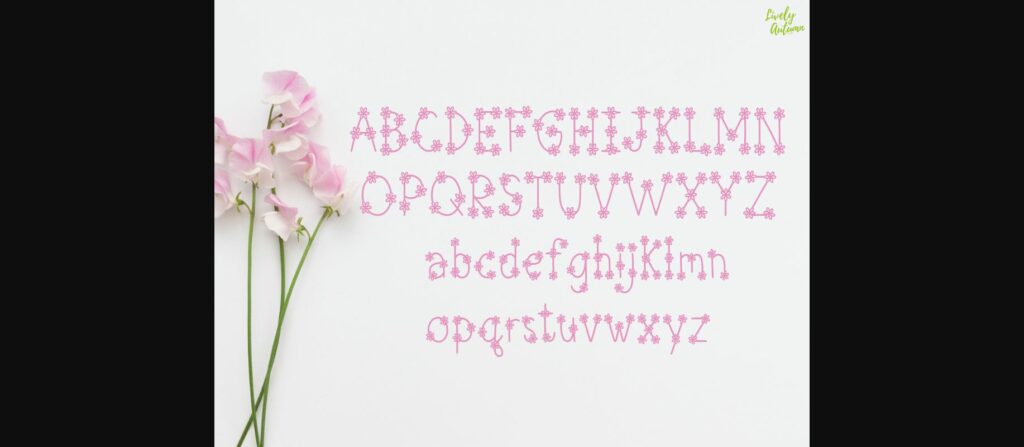 Flower Font Poster 4