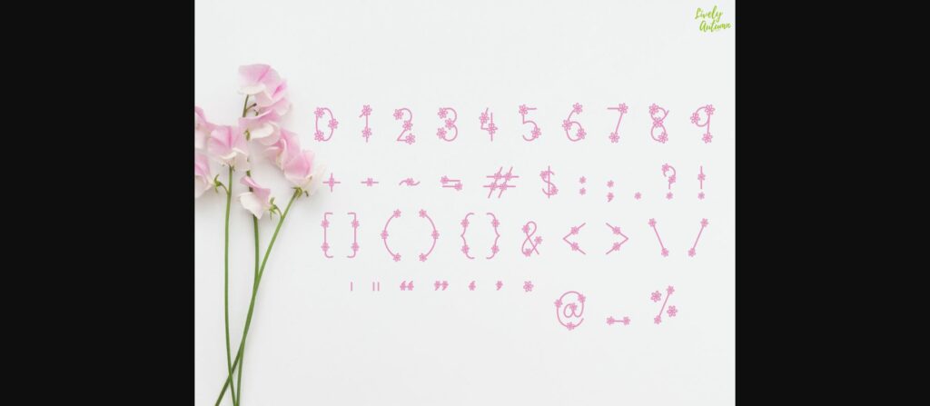 Flower Font Poster 5