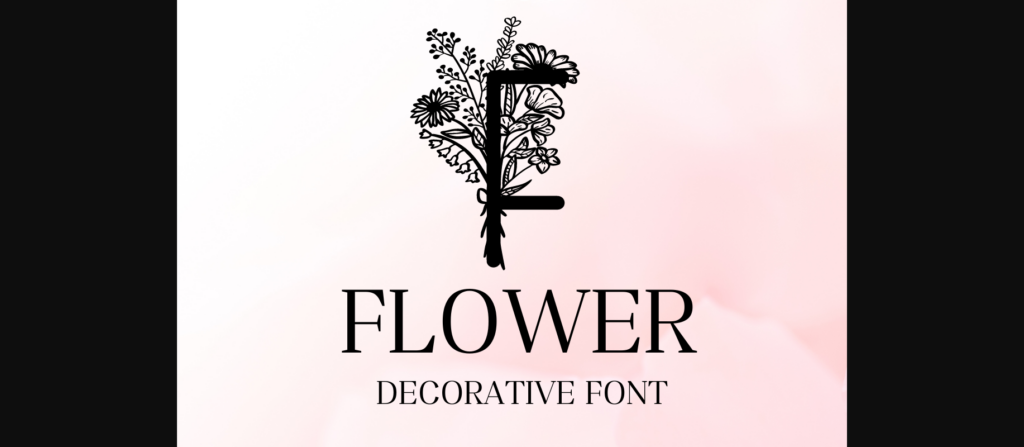 Flower Font Poster 3