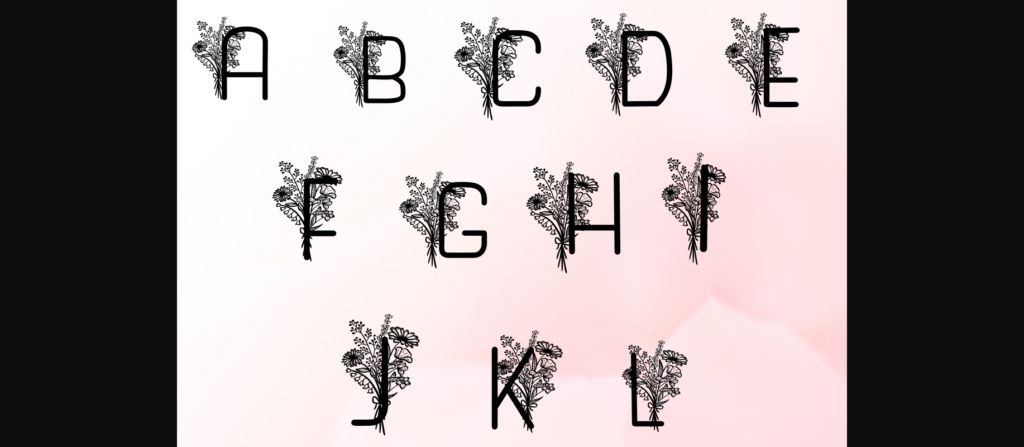 Flower Font Poster 4