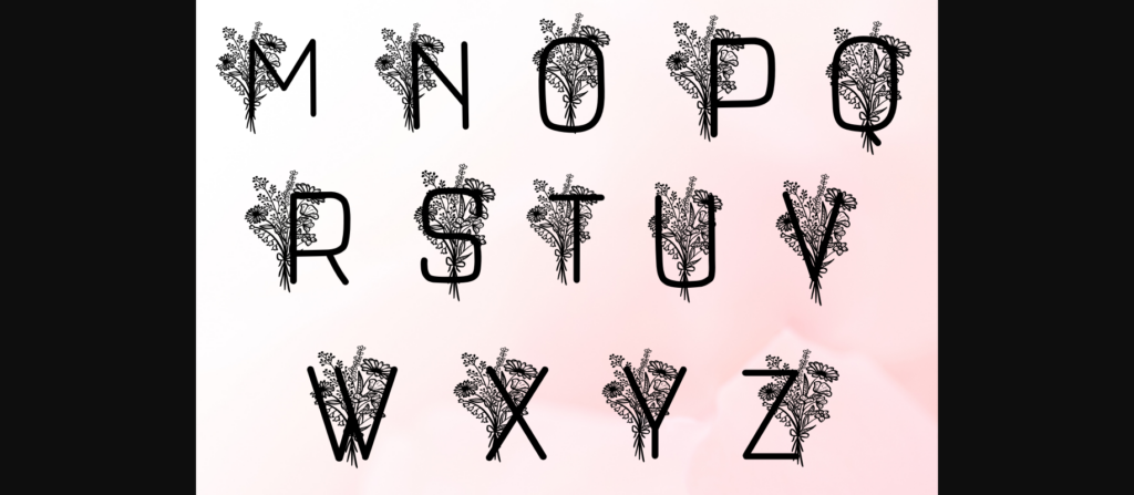 Flower Font Poster 5