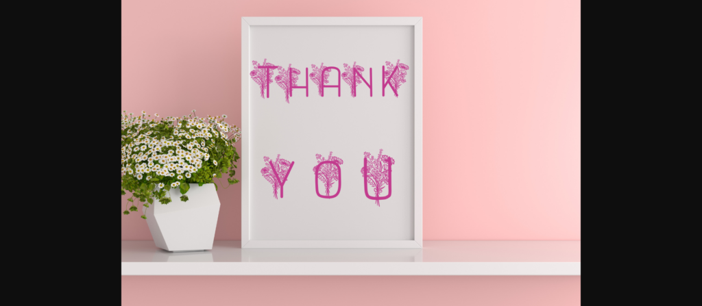 Flower Font Poster 10