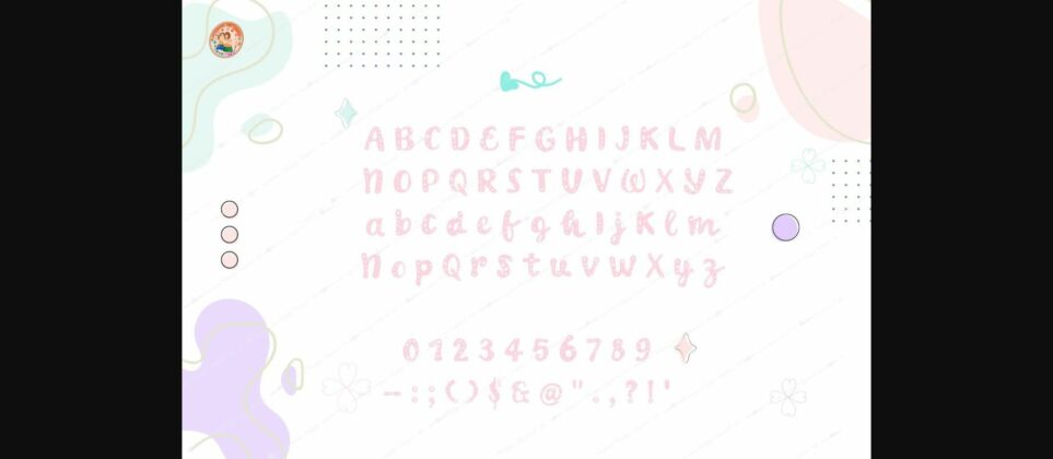 Flower Heart Font Poster 6