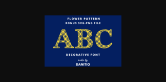 Flower Pattern Font Poster 1