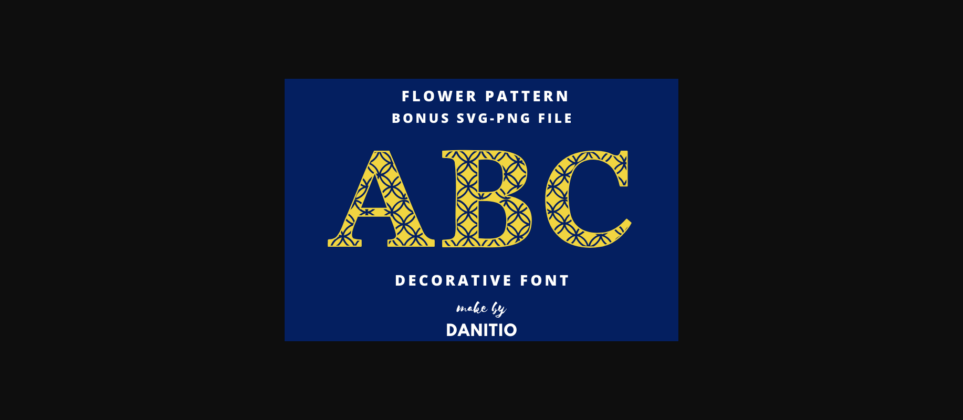 Flower Pattern Font Poster 1