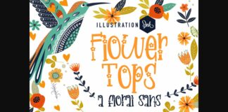 Flower Tops Font Poster 1