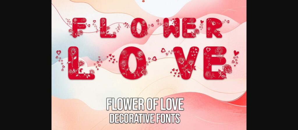 Flower of Love Font Poster 1