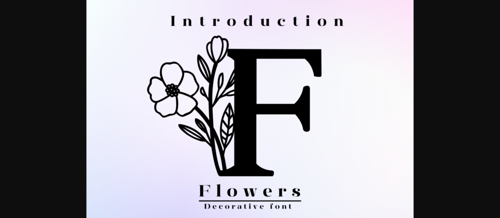 Flowers Font Poster 3