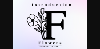 Flowers Font Poster 1