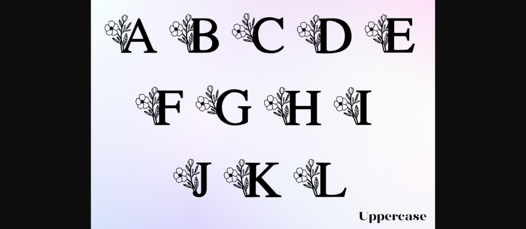 Flowers Font Poster 2