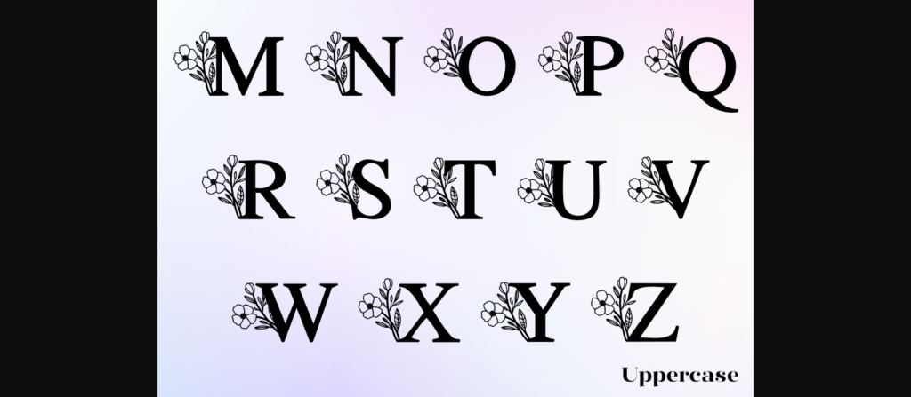 Flowers Font Poster 5