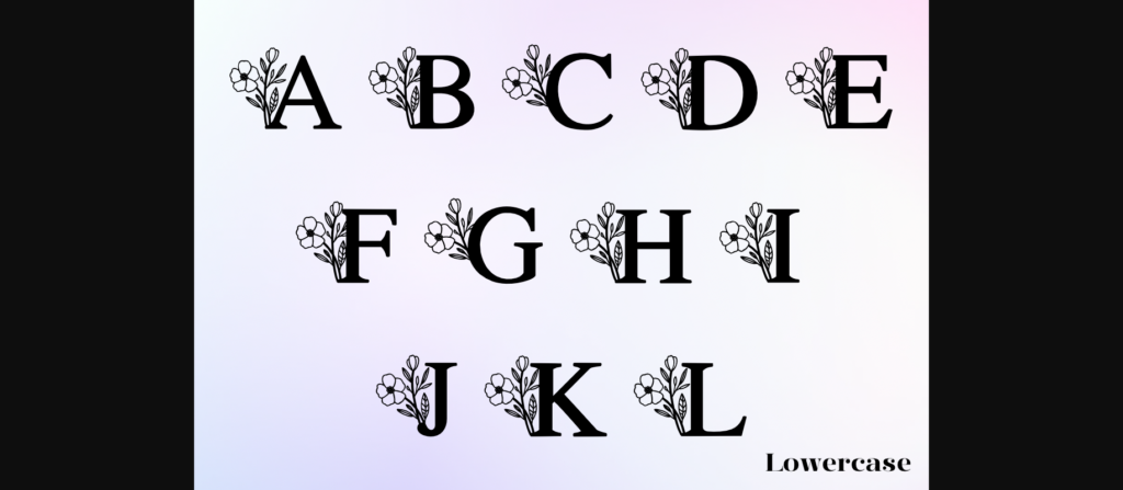 Flowers Font Poster 6