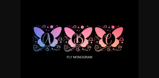 Fly Monogram Font Poster 1