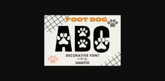 Foot Dog Font Poster 1