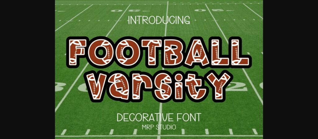 Football Varsity Font Poster 3