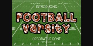 Football Varsity Font Poster 1