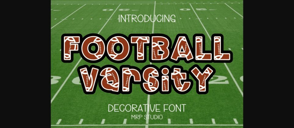 Football Varsity Font Poster 1