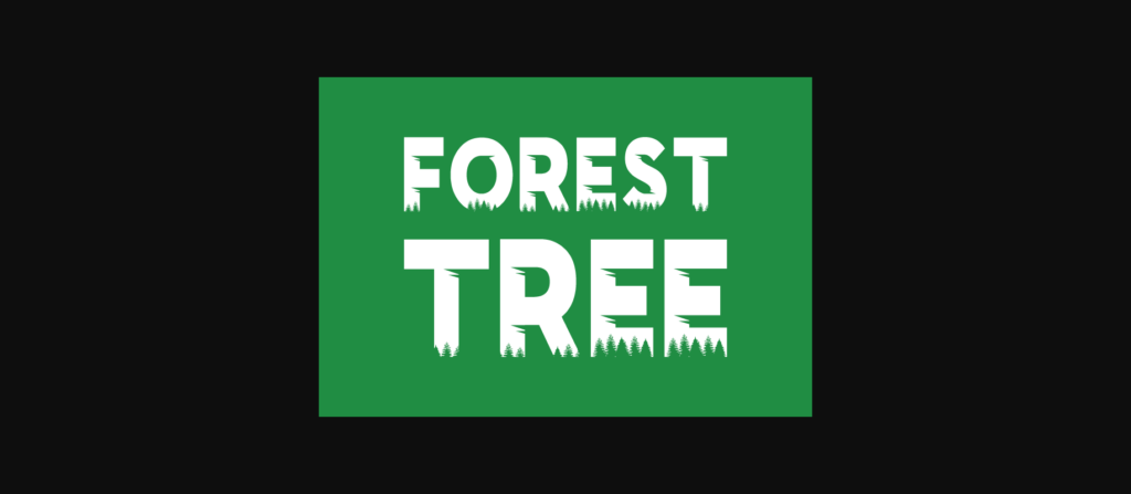 Forest Tree Font Poster 3