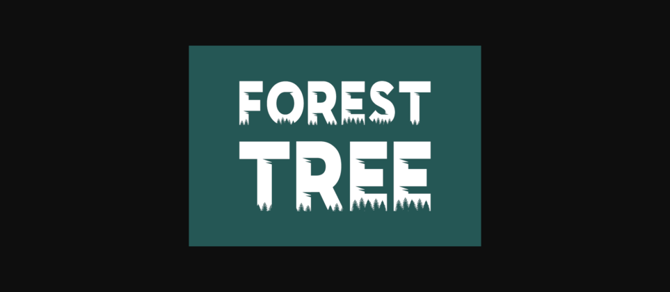 Forest Tree Font Poster 4