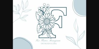 Fox Flower Monogram Font Poster 1