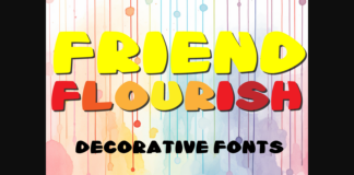 Friendship Flourish Font Poster 1