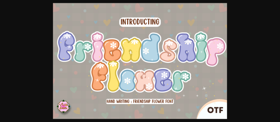 Friendship Flower Font Poster 3