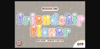 Friendship Flower Font Poster 1