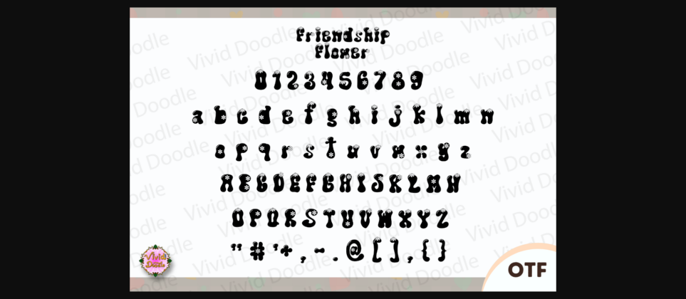 Friendship Flower Font Poster 2