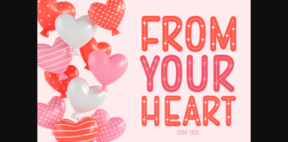 From Your Heart Font Poster 1