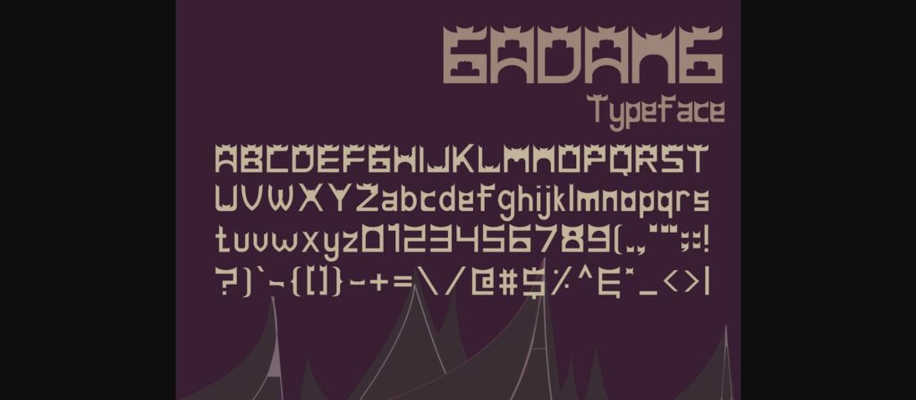 Gadang Font Poster 4