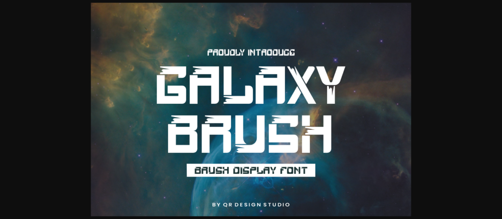 Galaxy Brush Font Poster 3