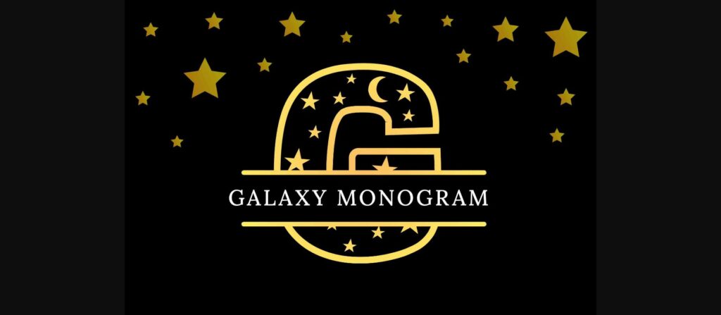 Galaxy Monogram Font Poster 3