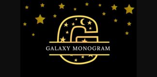 Galaxy Monogram Font Poster 1