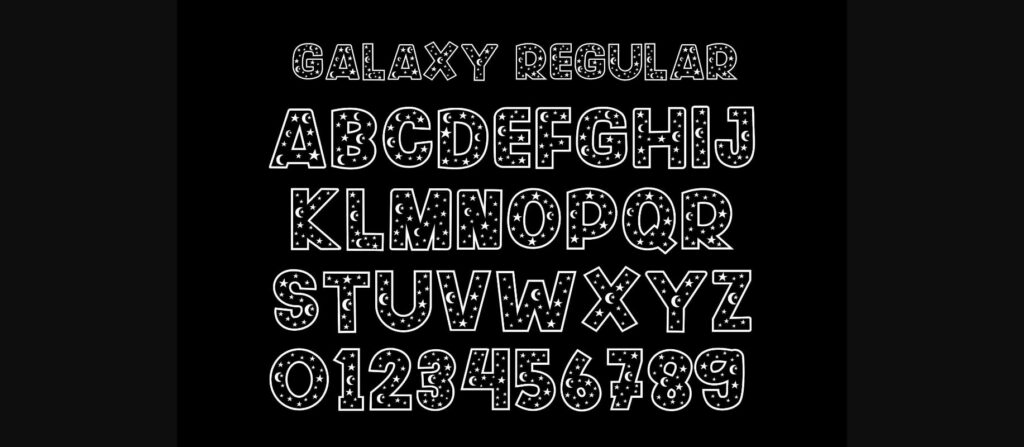 Galaxy Monogram Font Poster 6