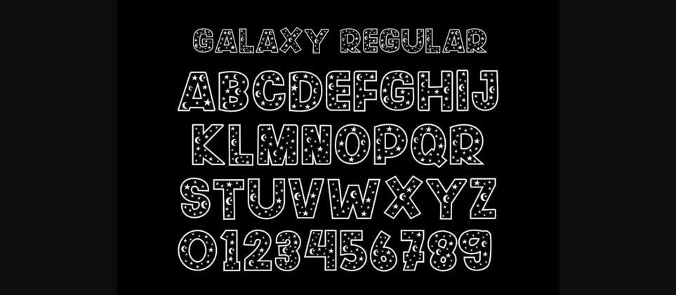 Galaxy Monogram Font Poster 6