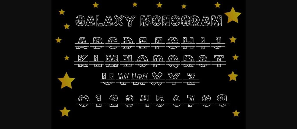 Galaxy Monogram Font Poster 7