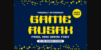 Game Rusax Font Poster 1