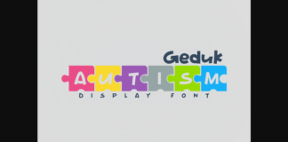 Geduk Autism Font Poster 1