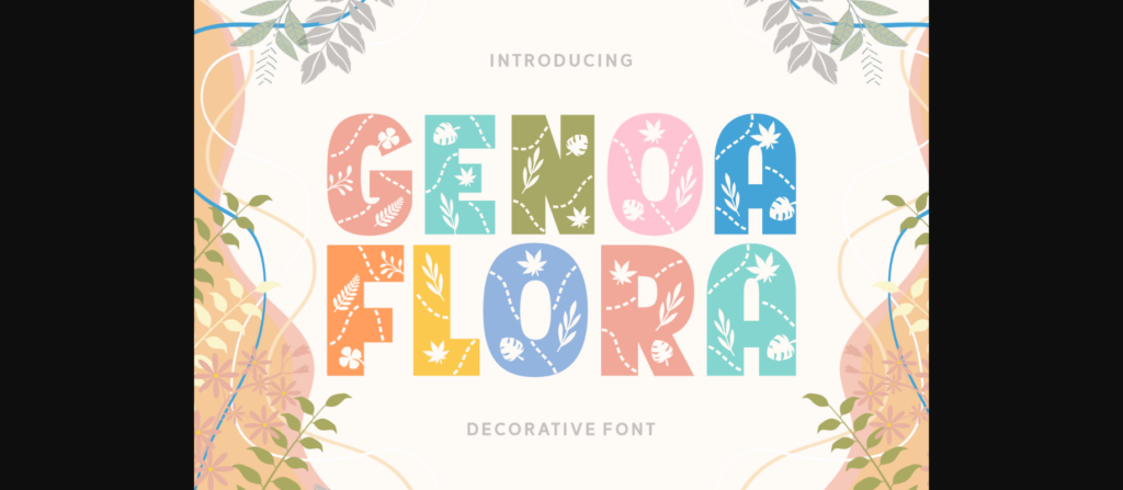 Genoa Flora Font Poster 3