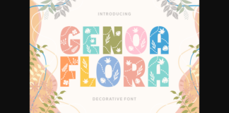 Genoa Flora Font Poster 1