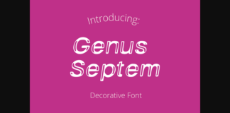 Genus Septem Font Poster 1